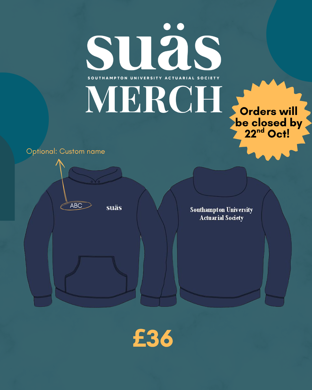 SUAS Personalised Hoodie 